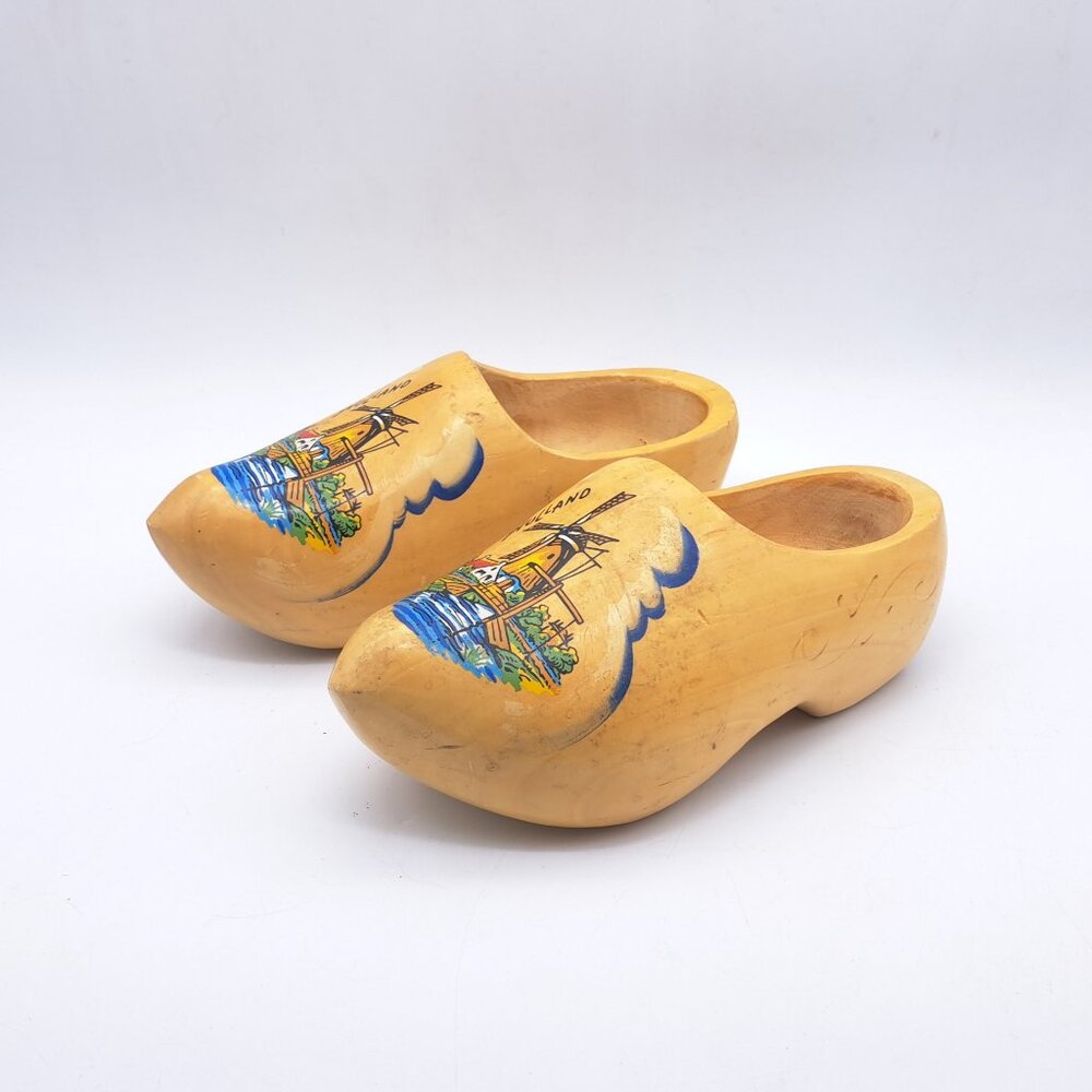Pair of Dutch Wooden Clogs -Klompen